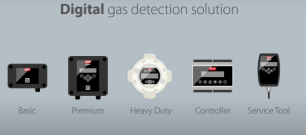 Unidades de detección de gas para sistemas de refrigeración industrial
